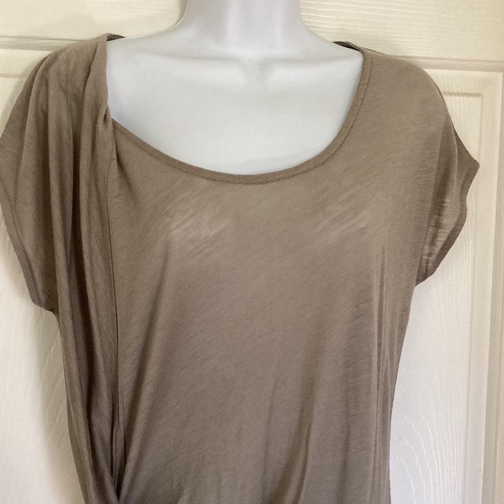 American Vintage Pullman Tunic Tee Shirt Top Gray Lightweight Tissue Wool M NWT - Picture 7 of 13
